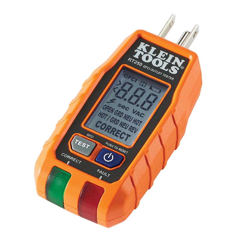 GFCI Receptacle Tester with LCD Screen